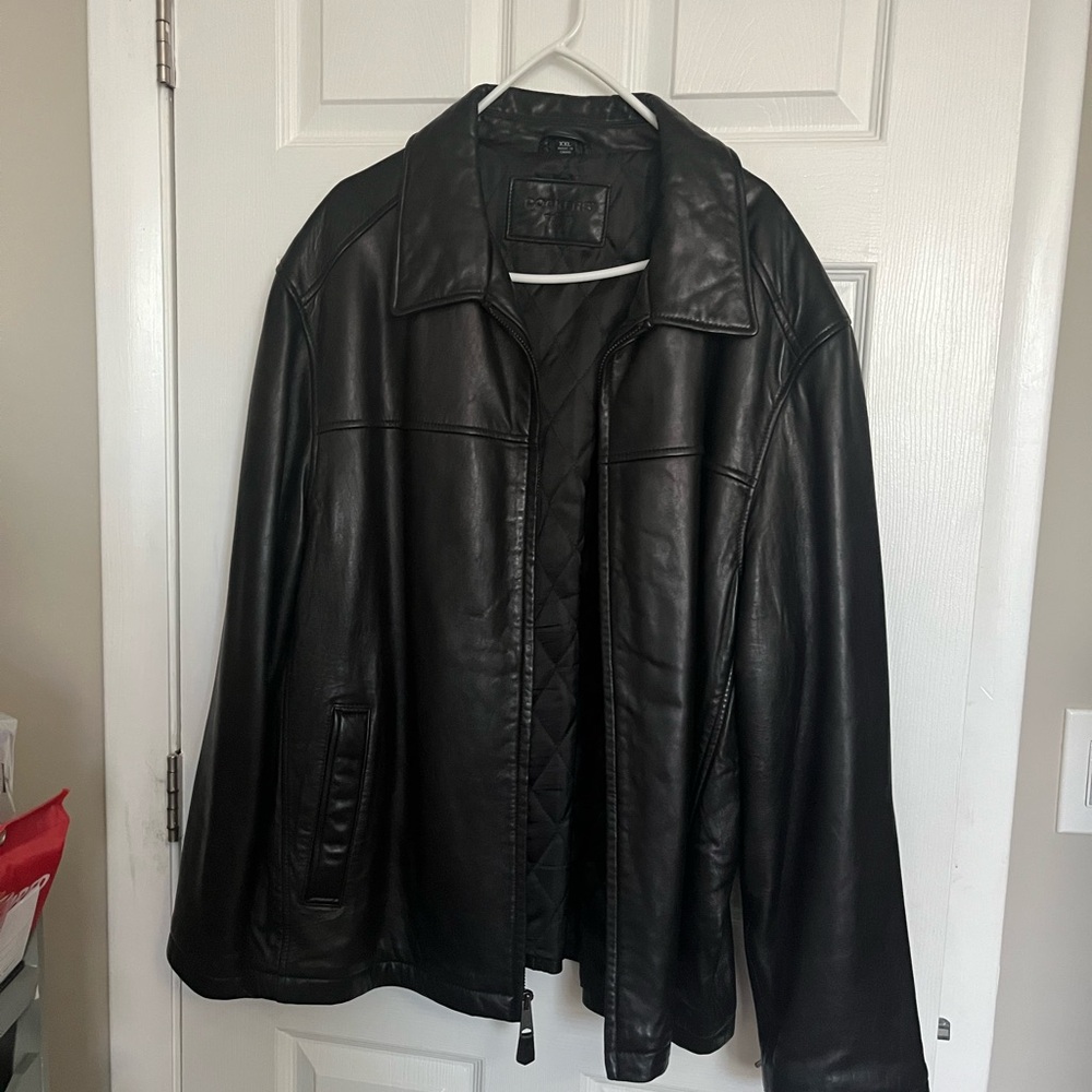 Men's Dockers Black Leather Jacket